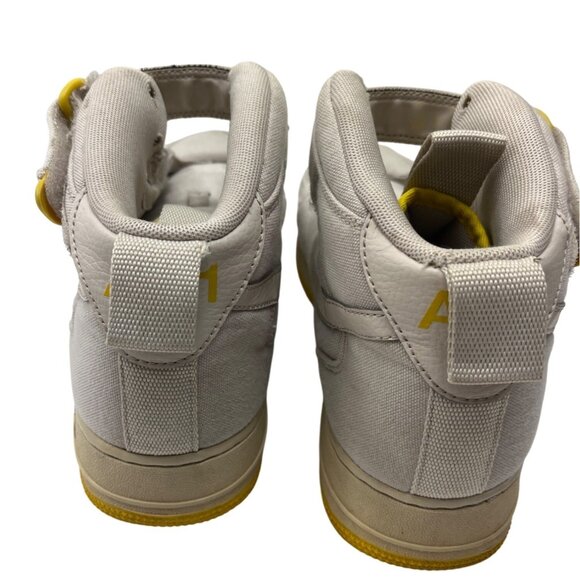 Nike Air Force 1 High-Top Sneakers Light Bone Beige Yellow Sole Mens US 11 C67 - Picture 8 of 11